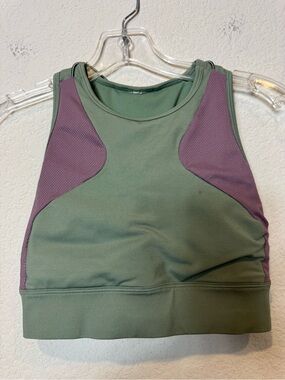 Fabletics Bungee High Impact Sports Bra Khloe Kardashian Green Purple size S